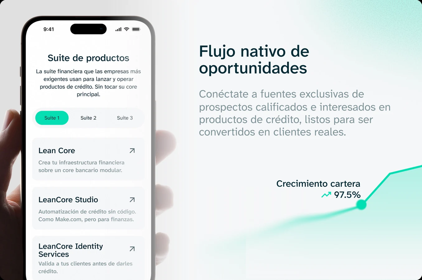 Flujo nativo de oportunidades: prospectos calificados con crecimiento de cartera del 97.5%